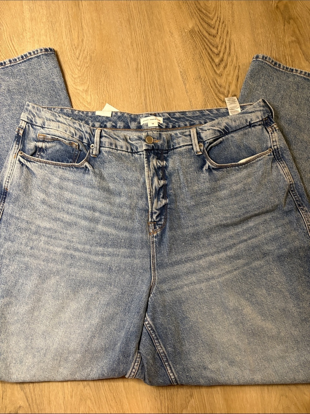 NWT Good American Good Skate High Rise Ultra Wide Leg Jeans Size 18 90s Y2K - Picture 8 of 9
